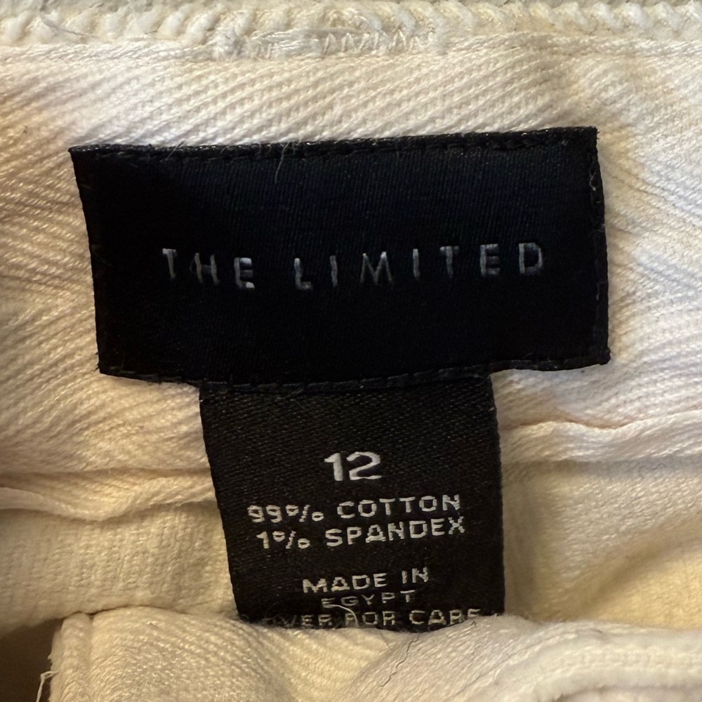 The Limited Cream White Corduroy Pants Y2K Low Rise Straight Leg (Size 12) - Picture 4 of 4